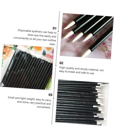 TOVINANNA 300 Pcs Disposable Eyeliner Cosmetic Eye Sticks Gel Liner Eyeliner Gloss Wand Black Artificial Fiber 1 count (Pack of 1) Blackx3pcs - Buy Online on GoSupps.com