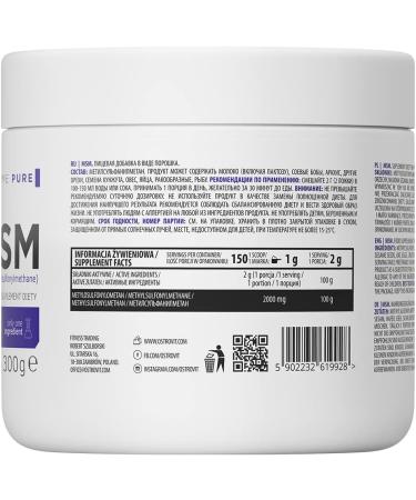 OstroVit MSM PLUS Powder Supplement 300 g - Buy Online on GoSupps.com