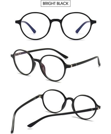 VEVESMUNDO Blue Light Filter Reading Glasses Set - Round Retro Style for Men & Women | Anti Blue Light Visual Aid | +1.0 to +4.0 Diopters - 3 Colors: Black Blue Green - Buy Online on GoSupps.com