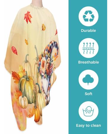 Autumn Gnomes Pumpkin Barber Cape - Adjustable Hair Cutting Cape for All Ages | Thanksgiving Hairdressing Accessories 55x63 Inch - Buy Online on GoSupps.com