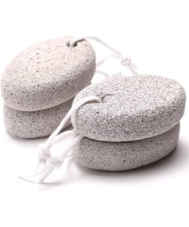 4-Pack Natural Pumice Stone for Feet by Borogo - Callus Remover for Feet and Hands - Exfoliating Foot File for Dead Skin on Heels, Elbows, and Hands - Buy Online on GoSupps.com