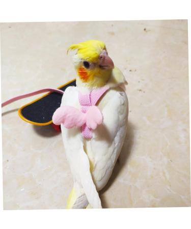 Angoily Dreses Leash Budgie Harness Engraved Dog Tag Bird Leg Ring Pet Harness Strap Walk The Dog Budgerigar 200*10*1.5cm Pink - Buy Online on GoSupps.com