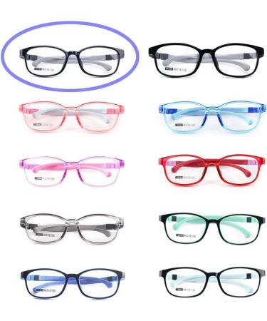 QYAJS Flexible TR90 Children s Eyeglasses Frame - Safe Bendable Optical Glasses for Boys & Girls | Lightweight Black & Grey - Buy Online on GoSupps.com