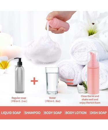 36 pcs 2oz Empty Foam Soap Dispensers Bottles - Refillable Lash Cleanser, Shampoo, Lotion, Hand Sanitizer - BPA-Free Pink - Cosmetics Castile - Buy Online on GoSupps.com