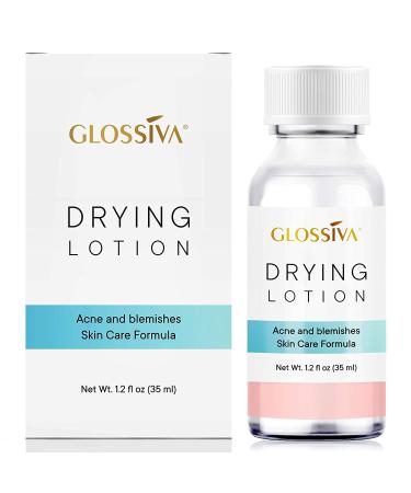 Glossiva Drying Lotion - Overnight Acne Spot Treatment for Pimples & Blemishes (1.23 Fl Oz) - Buy Online on GoSupps.com