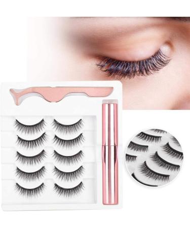 Magnetic False Eyelashes with Liquid Eyeliner and Tweezers Set - Reusable Eyelash Extension Kit (#035) - Buy Online on GoSupps.com