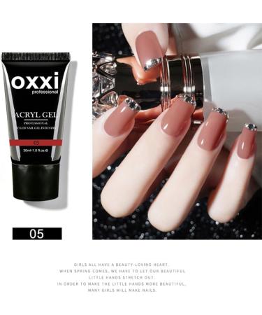  OXXI Professional Oxxi Professional 30ml Acrylic Gel Poly Nail Acrylic Gel Build Press On Waltz Fake Nail Tips (Pink 10) - Buy Online on GoSupps.com