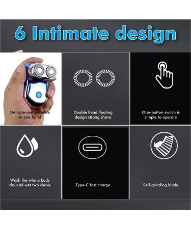 Buy Electric Shaver for Men - USB Rechargeable Travel Shaver Fast-Charging Cordless Razor & Beard Trimmer - Perfect for Grooming & International Shipping - Buy Online on GoSupps.com
