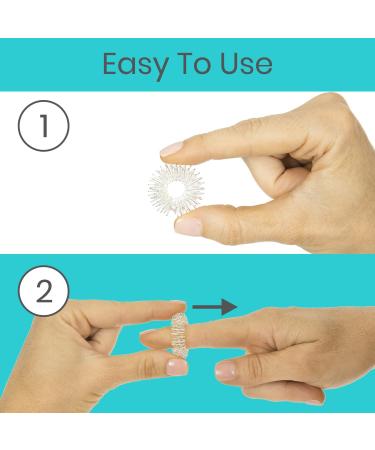 Vive Spiky Sensory Rings (12-PK) - Fidget Anti-Anxiety Acupressure Set for Stress Relief - Spiky Spinner for Finger Stimulation - Ideal for Men, Women, Adults, Girls - Calming Massage Toys - Buy Online on GoSupps.com