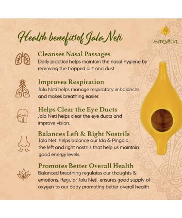 Sarveda Ayurvedic Neti Pot for Nasal Cleansing & Sinus - Handcrafted Ceramic (Blue) - 185ml - Buy Online on GoSupps.com