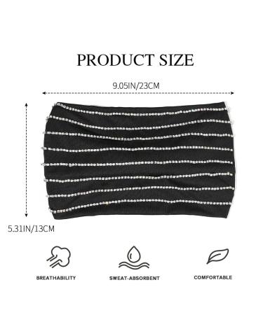 GORTIN Crystal Headband | Sparkling Rhinestone Wide Hair Band for Women and Girls - Boho Turban Head Wrap for Nightclub Party (Type D) - Buy Online on GoSupps.com