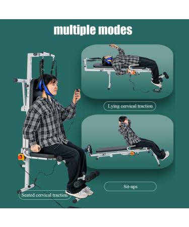 Thyxg Neck Traction Device - Electric Cervical Spine Traction Bed for Back & Shoulder Pain Relief | Adjustable 2-Speed Sit-Up Function - Buy Online on GoSupps.com