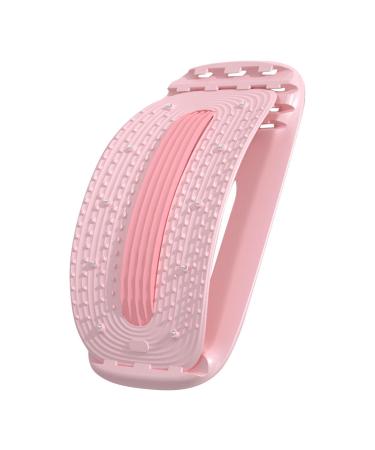 Qeepepucak backknack device backhone lumbar spine board |Lumbar support for scoliosis multi -stage backknacking device lumbar spine board for herniated disc pink magnetic massage with 4 adjustment steps
