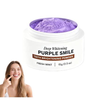 Purple Teeth Whitening Powder Advanced Tooth Restoration Powder Natural Teeth Restoration Powder-15g Professional Oral Care Protect Gums and Freshen Breat (1 Bottle)