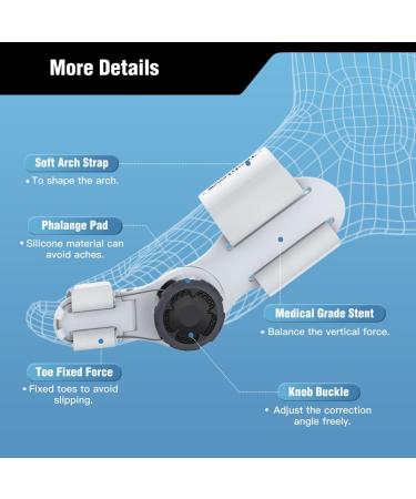 Tech Love Bunion Corrector Kit - Bunion Relief for Day & Night - Adjustable Splint, Toe Separators, Exercise Band included - Buy Online on GoSupps.com
