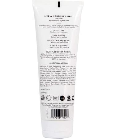 Nourish Organic Hydrating Body Lotion - Almond Vanilla | GMO-Free, Cruelty Free, 100% Vegan (8oz) - Buy Online on GoSupps.com