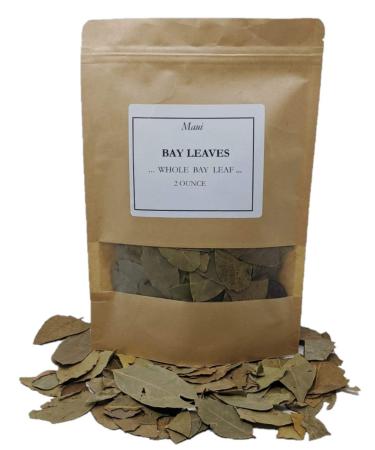 Maui Whole Dried Bay Leaves 2 oz - Fresh & Natural Full Leaf - Non-GMO (New Packaging) - Buy Online on GoSupps.com