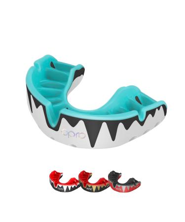 OPRO Platinum Level Mundsprung adults and adolescents with revolutionary adaptation technology for boxing martial arts and contact sports white/black/mint