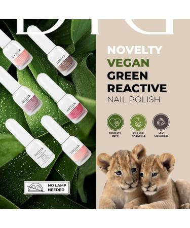 DIDIER LAB Green Reactive - Bordeux - Vegan Nail Varnish - Long Lasting Nail Polish - Hema Free - Cruelty Free - 25 Free Formula - Non Toxic Nail Polish - Maroon Nail Polish - 10ml - Buy Online on GoSupps.com