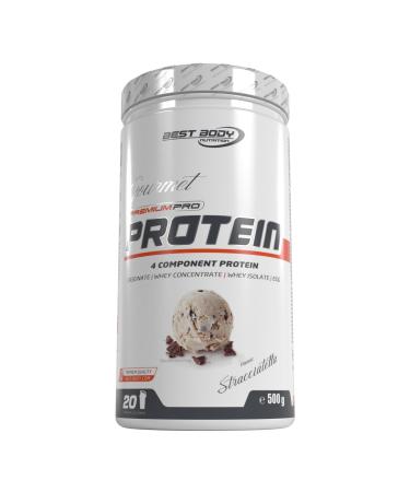 Best Body Nutrition Gourmet Premium Pro Protein Stracciatella 4 components Protein Shake: Caseinat Whey concentrate whey isolate egg bar 500 g can Stracciatella 500 g (1 Pack)