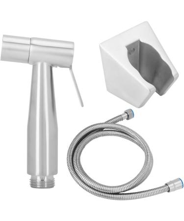 Stainless Steel Bidet Sprayer Set - 3 Piece Handheld Bidet Spray Shower & Hose Holder - Durable & Adjustable - Buy Online on GoSupps.com