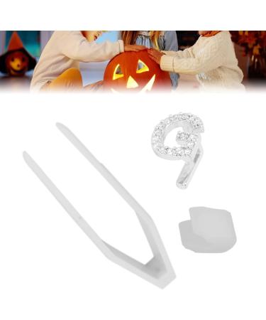 Plated English Letter G Teeth Brace Cosplay Festival Party Hip Hop Teeth Decoration (Silver) - Buy Online on GoSupps.com