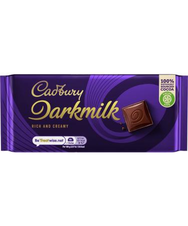 Cadbury Barre de chocolat au lait noir 90 g