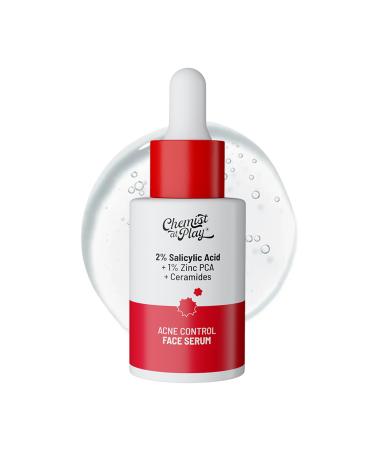 Chemist At Play 2% Salicylic Acid Face Serum | Treats Active Acne | Controls Excess Oil | Fades Acne Marks | Improves Skin Texture | 30ml Salicylic Acid 30ml
