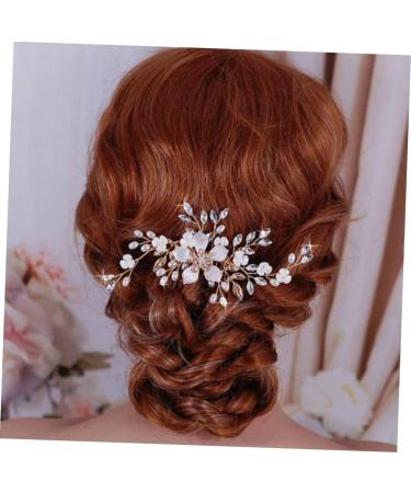 Ipetboom 1 Pc Wedding Headpiece Rhinestone Headpiece Rhinestone Hair Clip Pearl Hair Pin Hair Comb Pearl Hair Barrettes Pearl Hair Clip Crystal Headpiece Combs The Flowers Accessories Bride - Buy Online on GoSupps.com