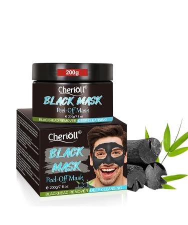 Black mask blackhead mask for men black mask Charcoal mask for men peel off mask removed blackhead deep cleaning with activated carbon |Black mask to pull off - blackhead mask