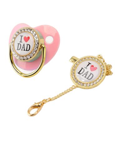 Alomejor Baby Schnuller Schnuller Silikon Baby Schnuller BPA Free interesting rhinestone design baby pacifier m for 6 to 18 months baby (pink)