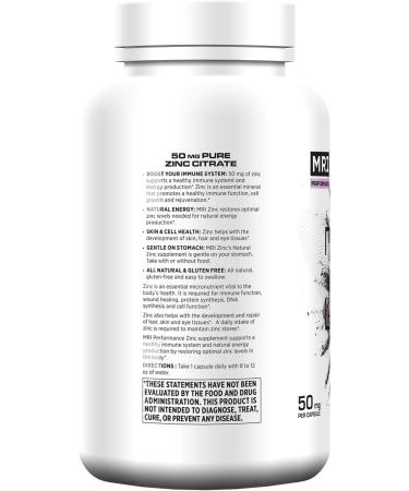 MRI Zinc 50mg Vegan Caps Boost Immune System & Increase Energy & Endurance - Buy Online on GoSupps.com