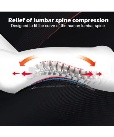 Back Extensor & Massager for Lumbar Support - Multi-Stage Back Rescuer for Office Chairs - Effective Relief for Upper & Lower Spine - Stylish Black Design - Buy Online on GoSupps.com
