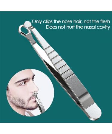  Ahuuen Eyebrow Pliers Nose Hair Clippers Anti Slip Round Tip Shavers Precisely For and Dry Shaving Sensitive Skin Care Travel Body and Ear - Buy Online on GoSupps.com
