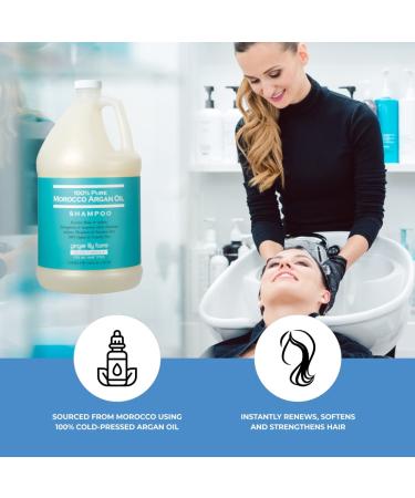 Ginger Lily Farms Salon Formula 100% Pure Morocco Argan Oil Shampoo - 1 Gallon | Vegan & Cruelty-Free | For All Hair Types - Buy Online on GoSupps.com