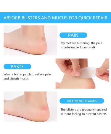 24 Pieces Hydrocolloid Gel Pads for Feet - Invisible Protection for Friction Pain Relief in Toes Heels & Forefoot | Ideal for Hiking & Daily Use - Buy Online on GoSupps.com
