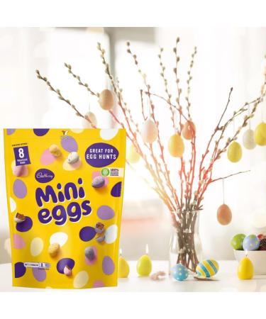 Easter Mini Eggs Chocolate Multipack - Milk Chocolate Mini Eggs in A Crispy Sugar Shell 308g Sharing Bag Contains approx. 8 Mini Bags for Easter Gifts Easter Egg Hunt with Topline Card. - Buy Online on GoSupps.com