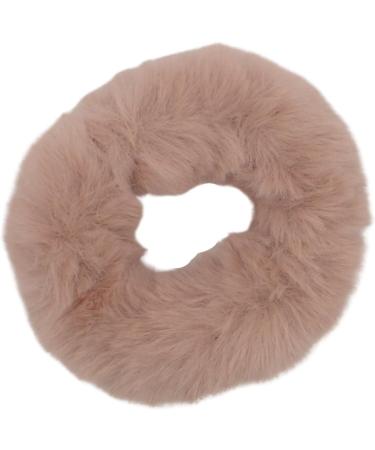 Topkids Accessories Super Fluffy Faux Fur Scrunchie Medium Size Scrunchie for Thick & Thin Hair for Women & Girls Pretty Hair Hair Tie Hair Bobbles Fluffy Scrunchies Ponytail Holder (Dusty Pink) - Buy Online on GoSupps.com