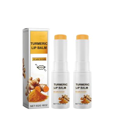 Yoelau Brightening balm for dark lips - Turmeric lip balm for smokers with natural brightening extracts intensely moisturizing for dry chapped and dull lips (2)