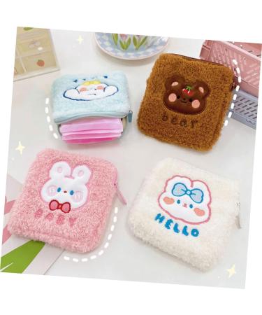 Lurrose Napkin Storage Bag Organizer | Cute Handbag for Ladies Menstrual Pad | Plush Period Pouch - Buy Online on GoSupps.com
