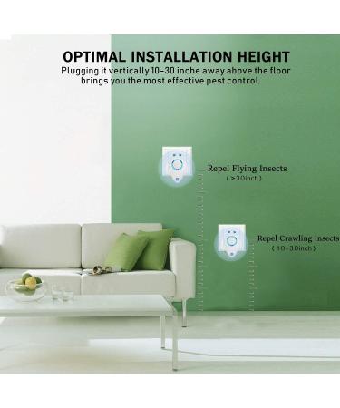 Ultrasonic Pest Repeller 4-Pack: Electronic Plug-in Sonic Control for Mosquitoes, Roaches, Ants, Mice, Bugs, Rodents, Insects, Spiders - Buy Online on GoSupps.com