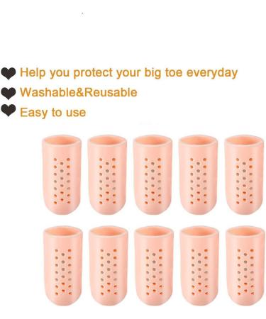 Yimanduo 10-Piece Breathable Gel Toe Protectors for Pain Relief - Ideal for Corns, Blisters, Ingrown Toenails - Women and Men - Buy Online on GoSupps.com