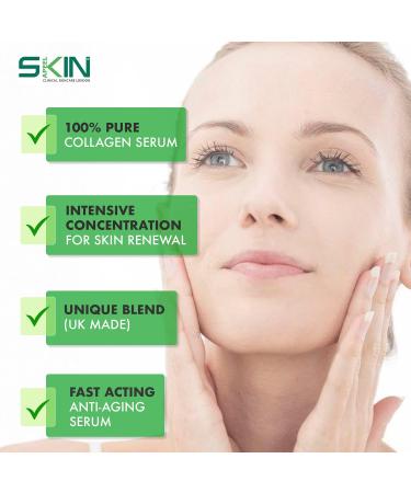 Collagen Face Serum SKINAPEEL Anti Aging Serum for Face & Neck 30ml - Anti Wrinkle Boosting Complex Facial Serum Ideal for Use with Derma Rollers - MADE IN THE UK - Buy Online on GoSupps.com