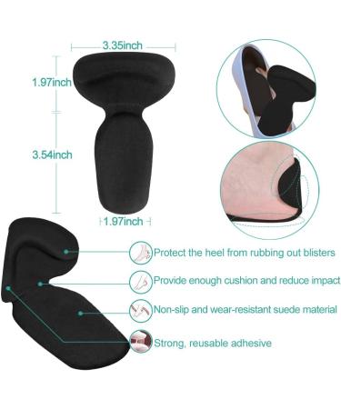 Heel Grips and Inserts Set for Women - High Heel Pads, Forefoot Cushion, Blister Prevention - Black - Buy Online on GoSupps.com