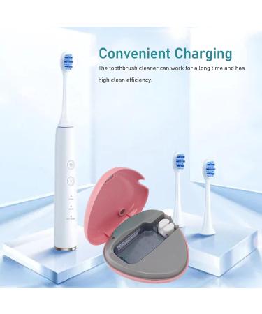 LEYT Toothbrush Sanitizer Cover Efficient Cleaning Portable Easy Operation Toothbrush Sanitizer Case Small Size for Travel Home Office (Pink) - Buy Online on GoSupps.com