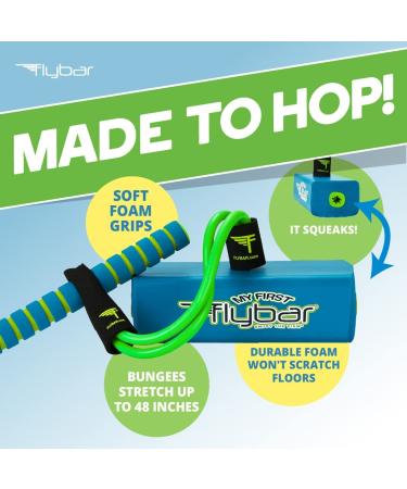 Flybar My First Foam Pogo Jumper for Kids - Safe and Durable Bungee Stick for Ages 3+ - Blue - Supports up to 250lbs - Buy Online on GoSupps.com