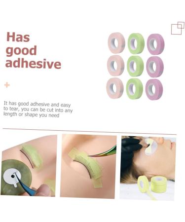 MAGICLULU 9 Rolls Lash Tape Lash Tapes for Eyelash False Lash Adhesive Tape Makeup Supplies Lash Tool Eye Skin Tape Pink Tape Makeup Tape For Women Non-woven Fabric Patch - Buy Online on GoSupps.com