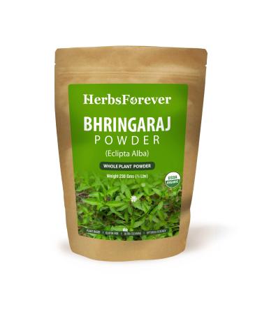 Herbsforever Bhringaraj Powder   Eclipta Alba   Hair Care Herb   Natural Hair Conditioner   Nourishes Hair Follicles   Non GMO  Organic  Vegan   230 Gms - Buy Online on GoSupps.com