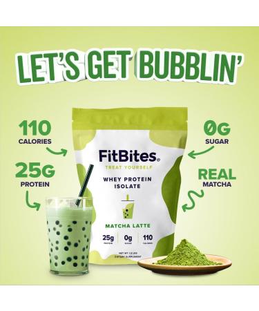 100% Whey Isolate Protein Powder - Matcha Latte | Gluten Free Zero Sugar 5.9g BCAAs Fast Absorbing & Easy Digesting - Buy Online on GoSupps.com