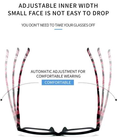 PLOPLO Progressive Multifocal Glasses - Anti Blue Light Blocking Computer Readers | Blue Flower Design | 1.5x Magnification - Shop Internationally - Buy Online on GoSupps.com